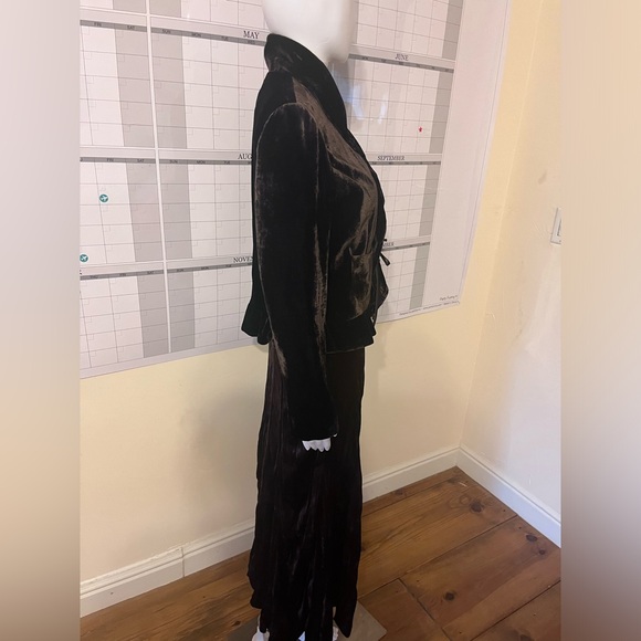 Dark brown coffee dead poets society Bohemia long skirt and blazer set Medium - Picture 9 of 14